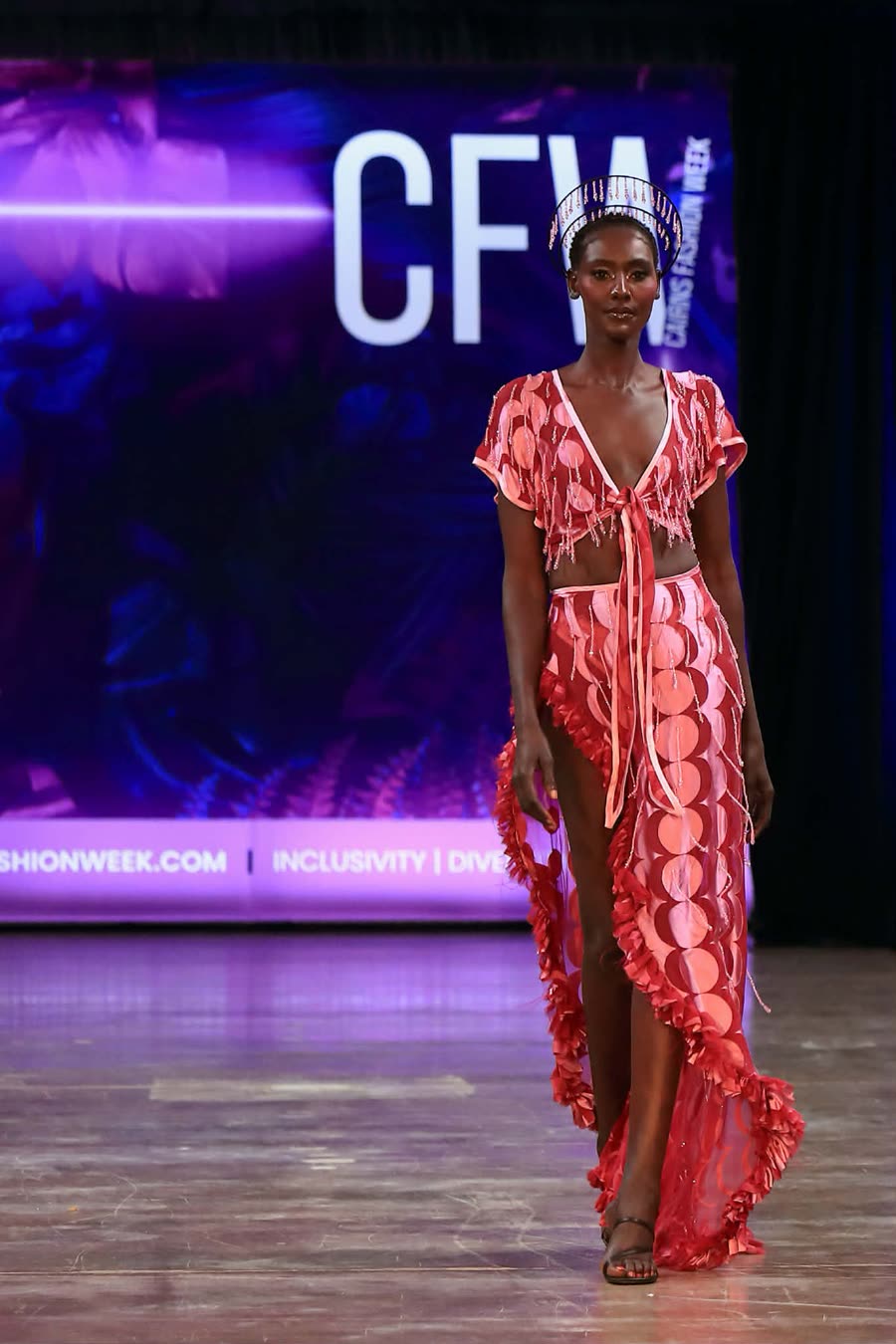 Performer on the runway
